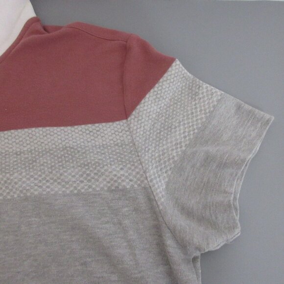 ALFANI Mens Golf Polo Shirt Large Gray Red White Colorblock Short Sleeve Collar - Picture 6 of 8